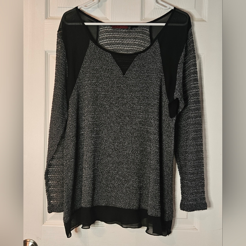 BKE Red Loose Knit Sweater Top